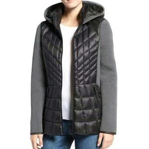 Colorblock Quilt Jacket & Scuba Sleeve NWOT